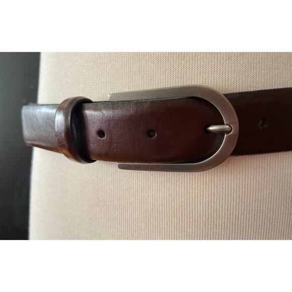 KENNETH COLE New York Dark Brown Leather Belt Mens sz 38 - Picture 2 of 9